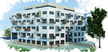Artist Impression vastgoed visualisatie exterieur appartement appartementen appartementencomplex render